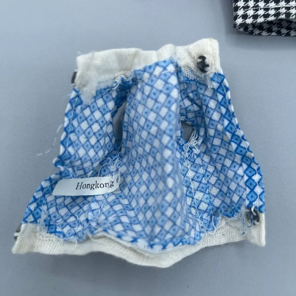 Vintage Fashion Doll Clothes‎ Lot 4 Tops 60s Cape Vest Houdstooth Argyle 11In